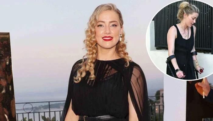 Amber Heard Was Spotted Using Crutches in Madrid After Appearing in ‘Aquaman 2’ Again