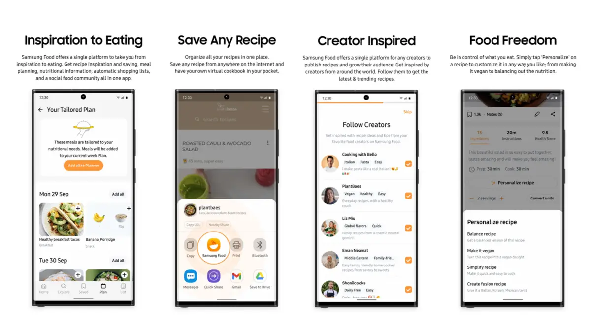 Samsung Food แอปฯ ฟรี ให้ AI ช่วยเลือก เมนูอาหาร ให้เหมาะกับสุขภาพของคุณ