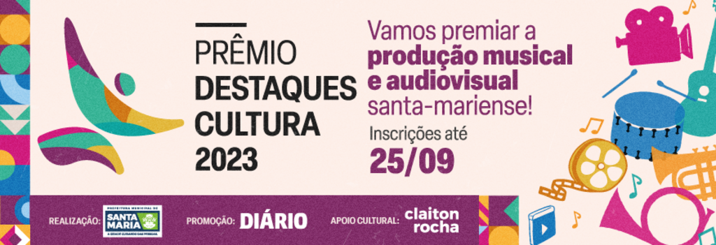 Estão abertas as inscrições para o Prêmio Destaques da Cultura – Edição 2023; saiba como participar