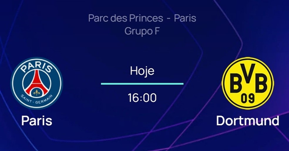 PSG x Borussia Dortmund ao vivo: onde assistir ao jogo da Champions League