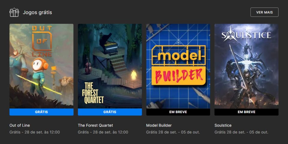 Epic Games Store solta os jogos Out of Line e The Forest Quartet de graça