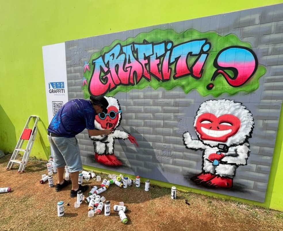 Parque no interior de SP ganha painel de grafite em braile feito com impressora 3D: ‘Tecnologia de inclusão’