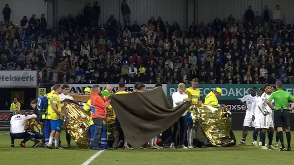 Goleiro sofre forte pancada na cabeça, e jogo na Holanda precisa ser suspenso; assista