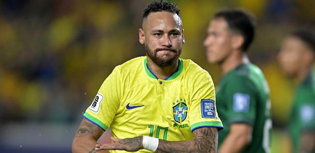 Brasil goleia na estreia de Diniz em noite de recorde de Neymar