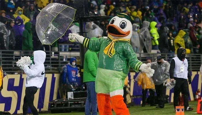 The Oregon Ducks’ Mascot Has a Crush on Pop Star Dua Lipa