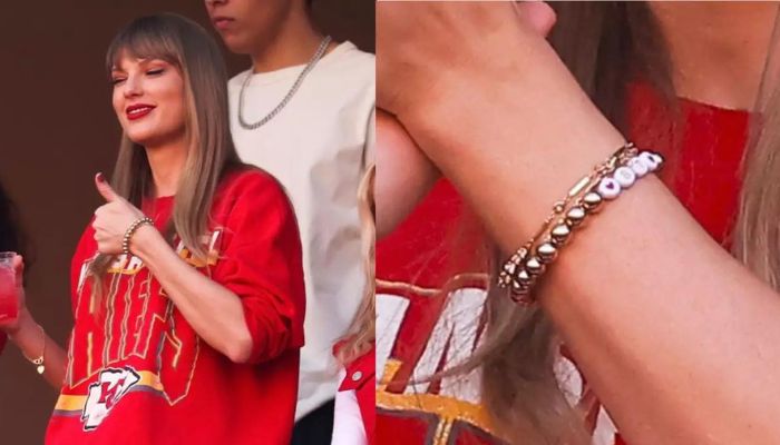 Taylor Swift Wears a ’87’ Bracelet to Show Her Support for Travis Kelce and Kansas