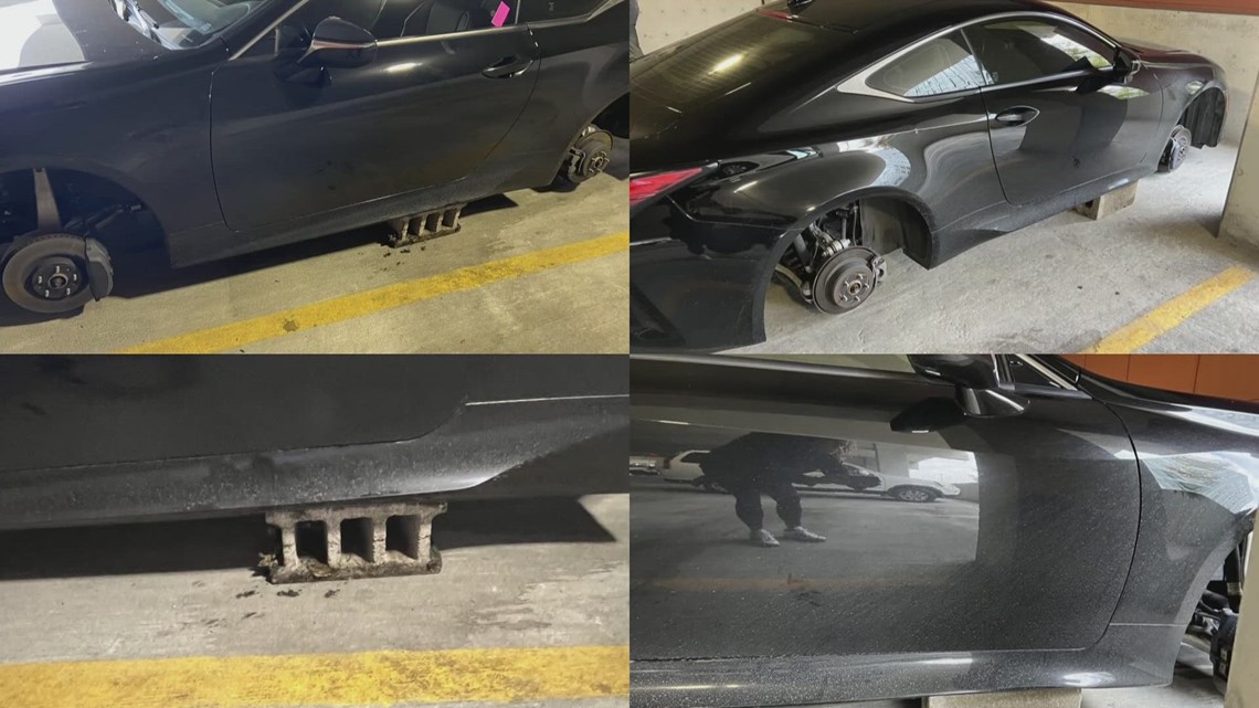 Thieves steal wheels off Columbus woman’s car in parking garage