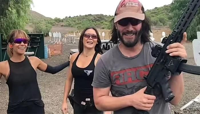 Amazing Halle Berry-Keanu Reeves Shooting Range Video Shows His John Wick Talents