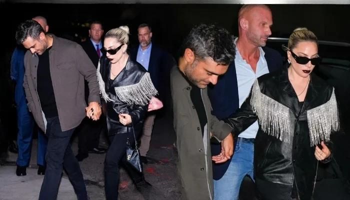 Lady Gaga and Michael Polansky Spotted Leaving the SNL After Party in New York City.