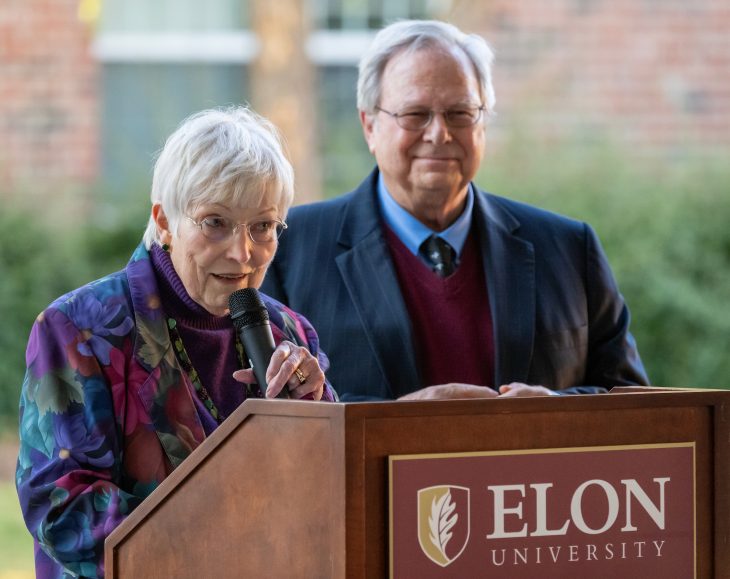 Elon names Oaks Neighborhood hall for Pam and Chalmbers Brumbaugh