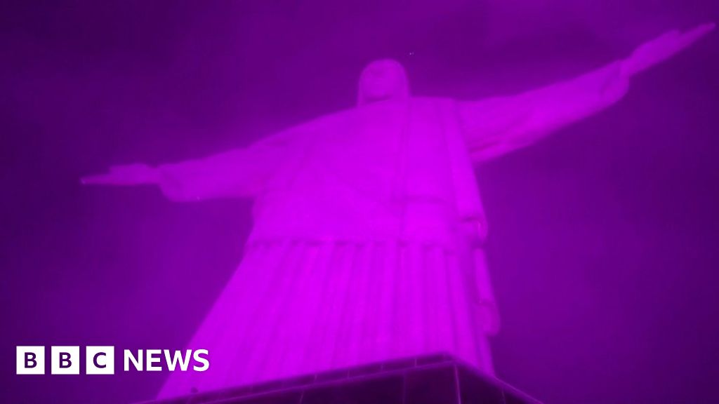 Iconic Christ the Redeemer statue in Rio turns pink