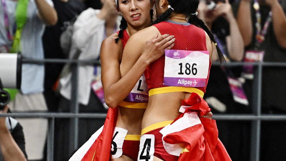 Asian Games: China censors ‘Tiananmen’ image of athletes hugging