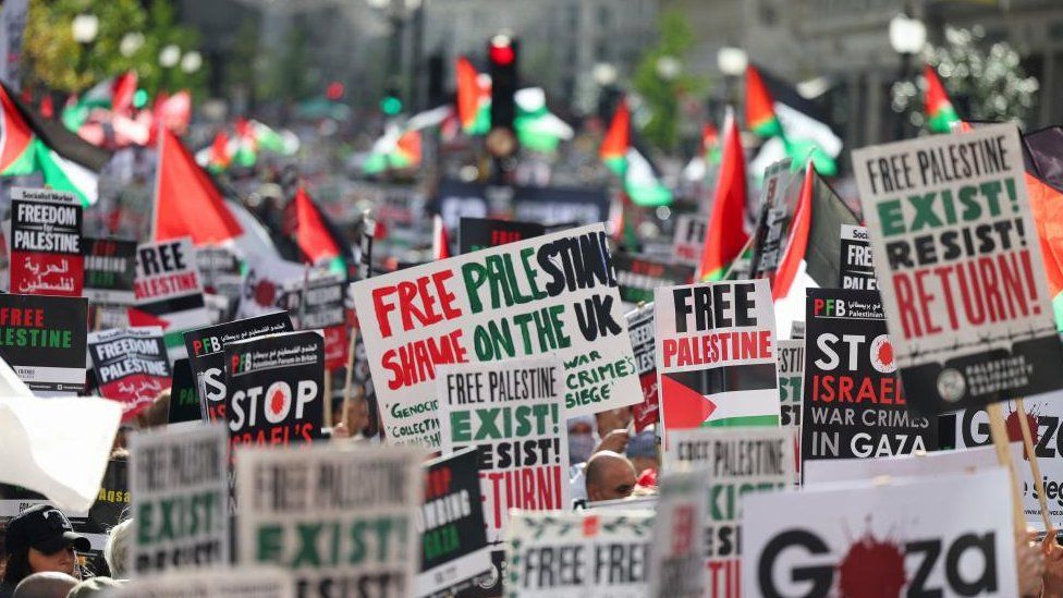 Pro-Palestinian protests take place across UK