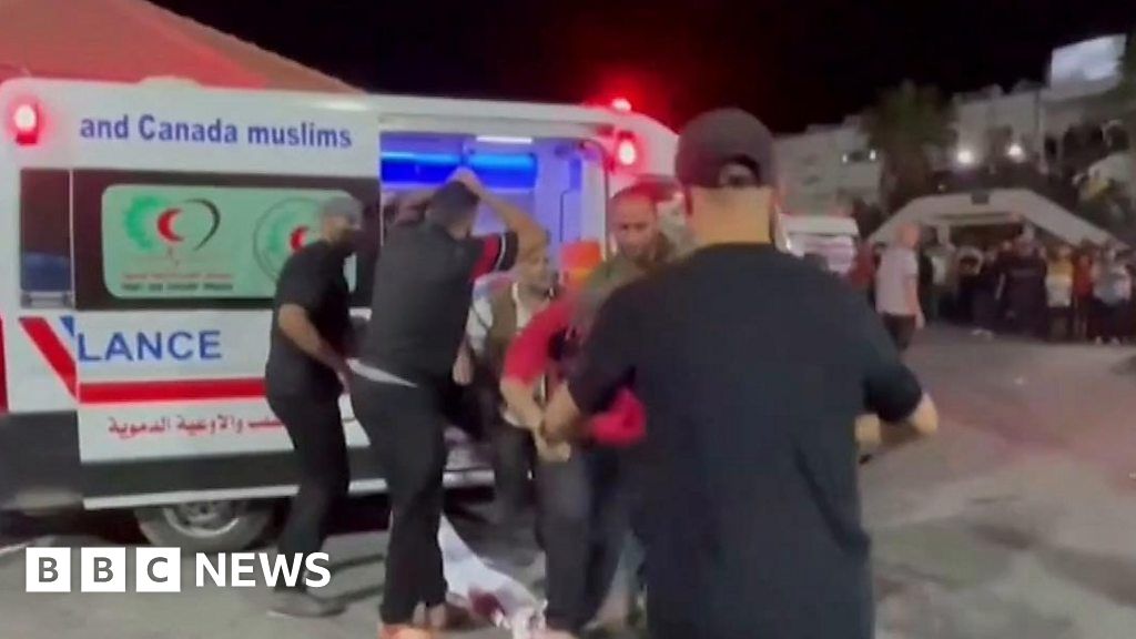 Watch: Chaos in Gaza City after hospital hit