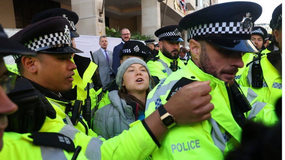 Greta Thunberg charged following arrest at Fossil Free London protest