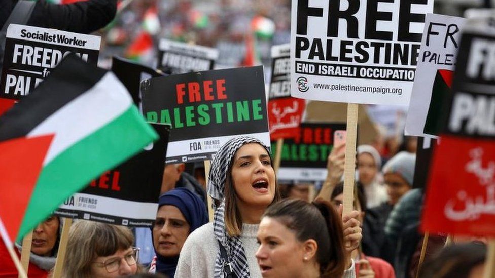 Pro-Palestinian protests take place in London, Birmingham and Salford