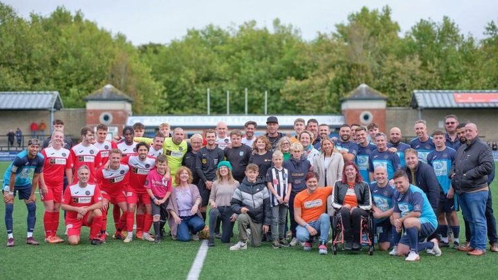 Dorchester celebrity football match raises £15,000 for charity