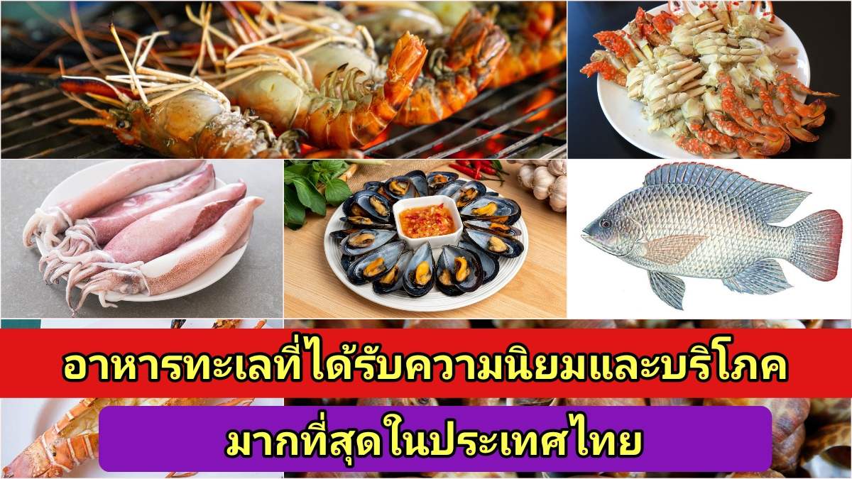 อาหารทะเลที่ได้รับความนิยมและบริโภคมากที่สุดในประเทศไทย