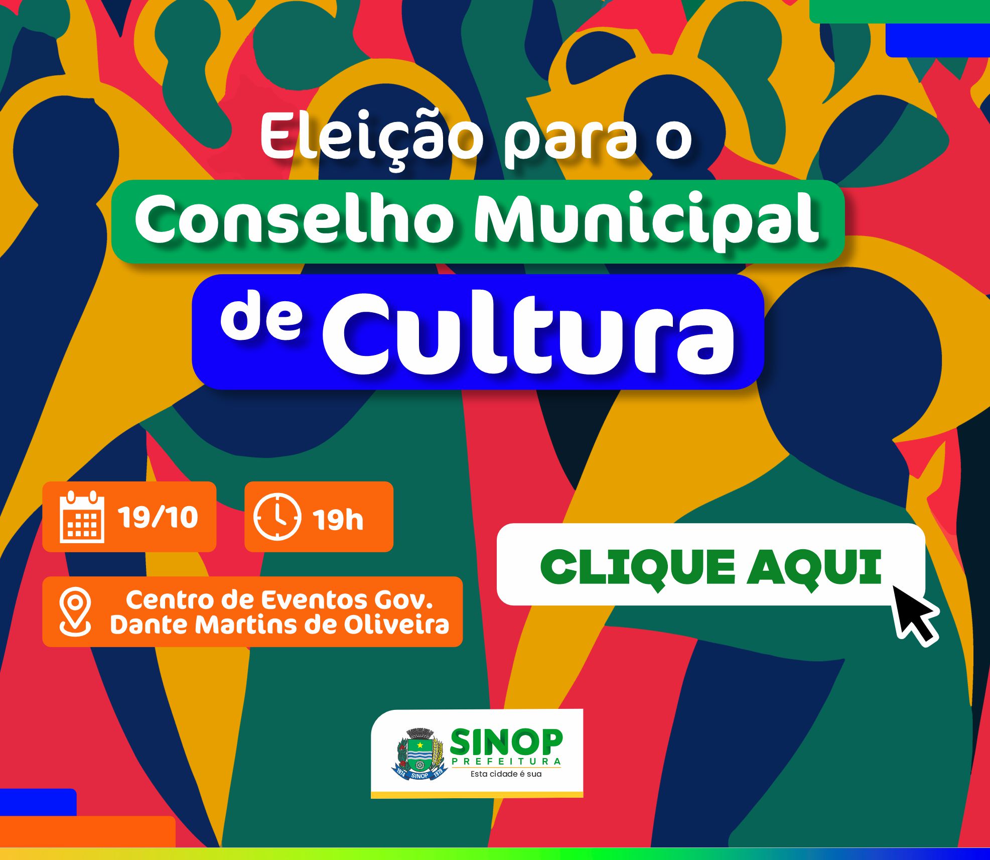 Eleição para o Conselho Municipal de Cultura de Sinop será amanhã (19)