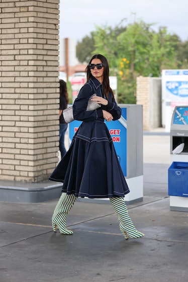 Kendall Jenner Brought Her Fashion A-Game to the Gas Station in Colorful Boots