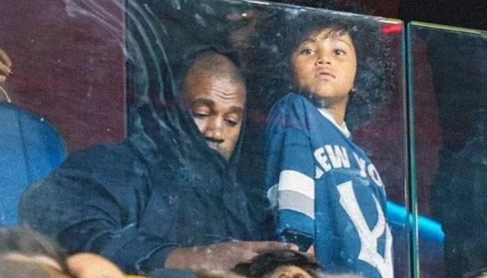 Kanye West and Son Saint Attend Milan Soccer Match Amid Bianca Censori Wedding