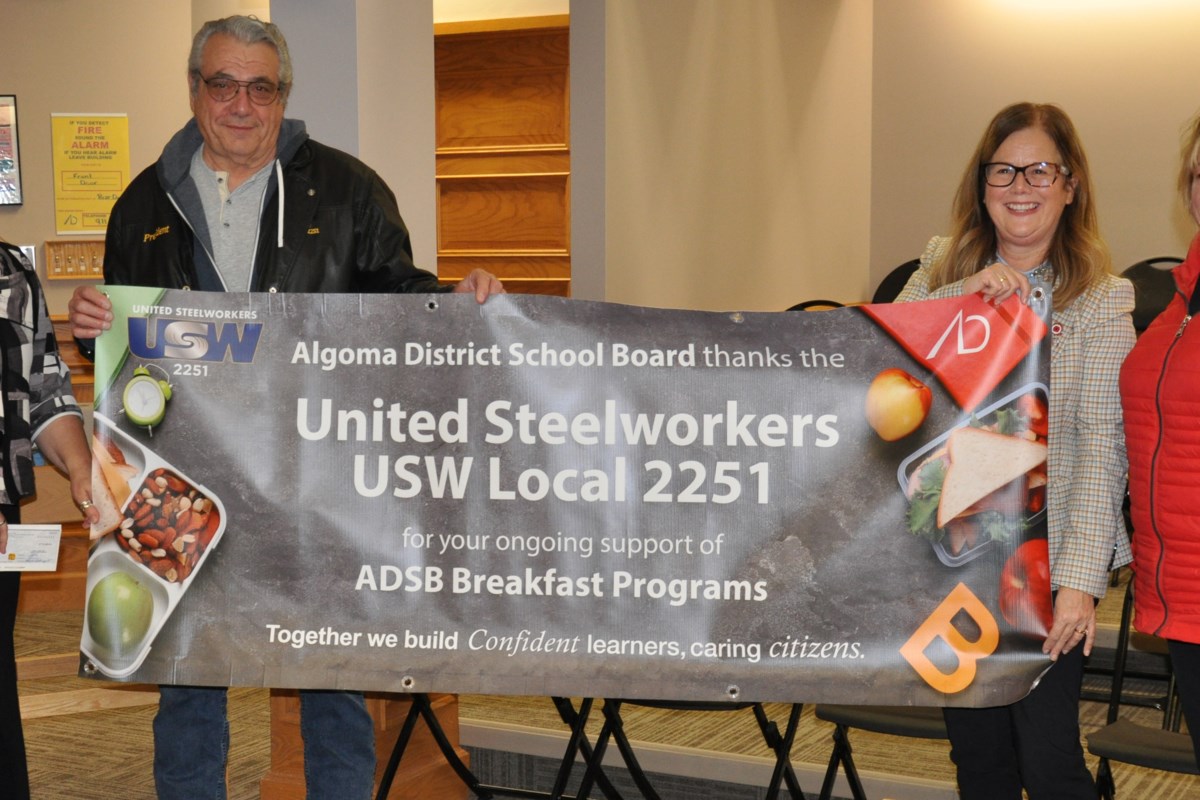 Steelworkers make another donation to student nutrition program