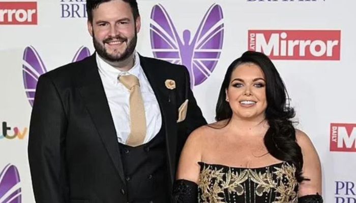 Scarlett Moffatt and Scott Dobinson at Pride of Britain Awards in Black and Gold