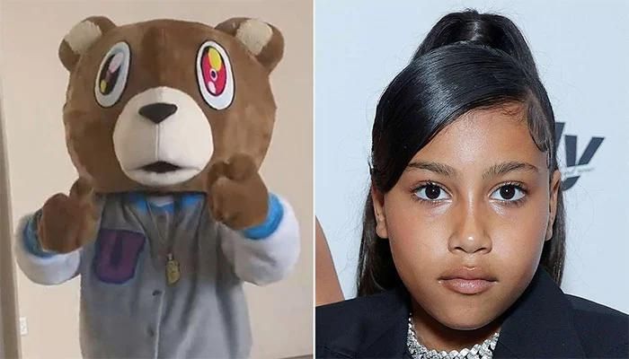 North West Recreates Kanye West’s ‘Graduation’ Bear Halloween Costume