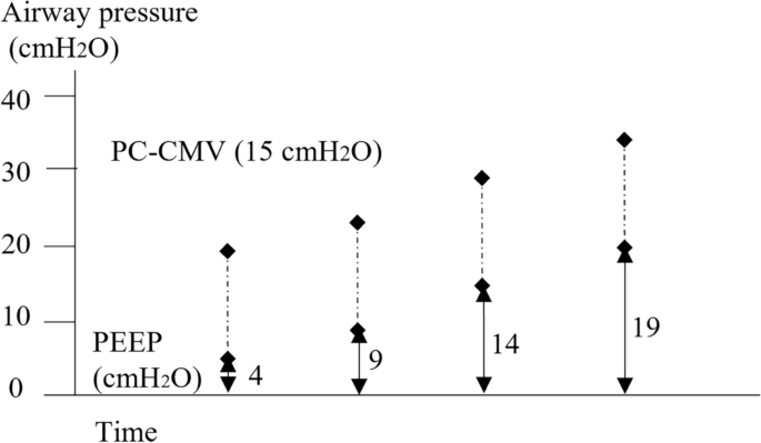 Comparison of the tidal volume by the recruitment maneuver combined with positive end-expiratory pressure for mechanically ventilated children