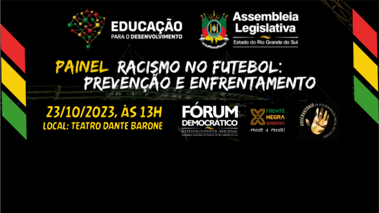 FGF participará de painel sobre Racismo no Futebol na Assembleia Legislativa do RS