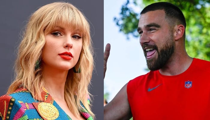 Taylor Swift strikes a poses inside Travis Kelce’s home alongside NFL icon