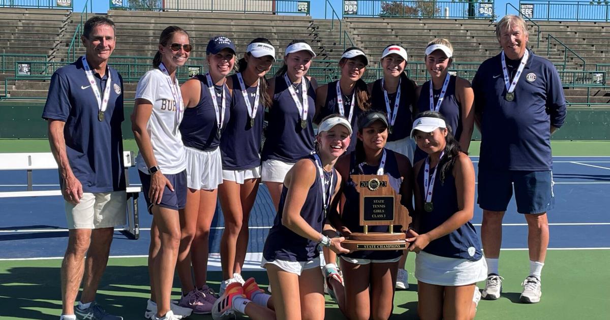 John Burroughs rolls to 12th girls team tennis state championship in program history