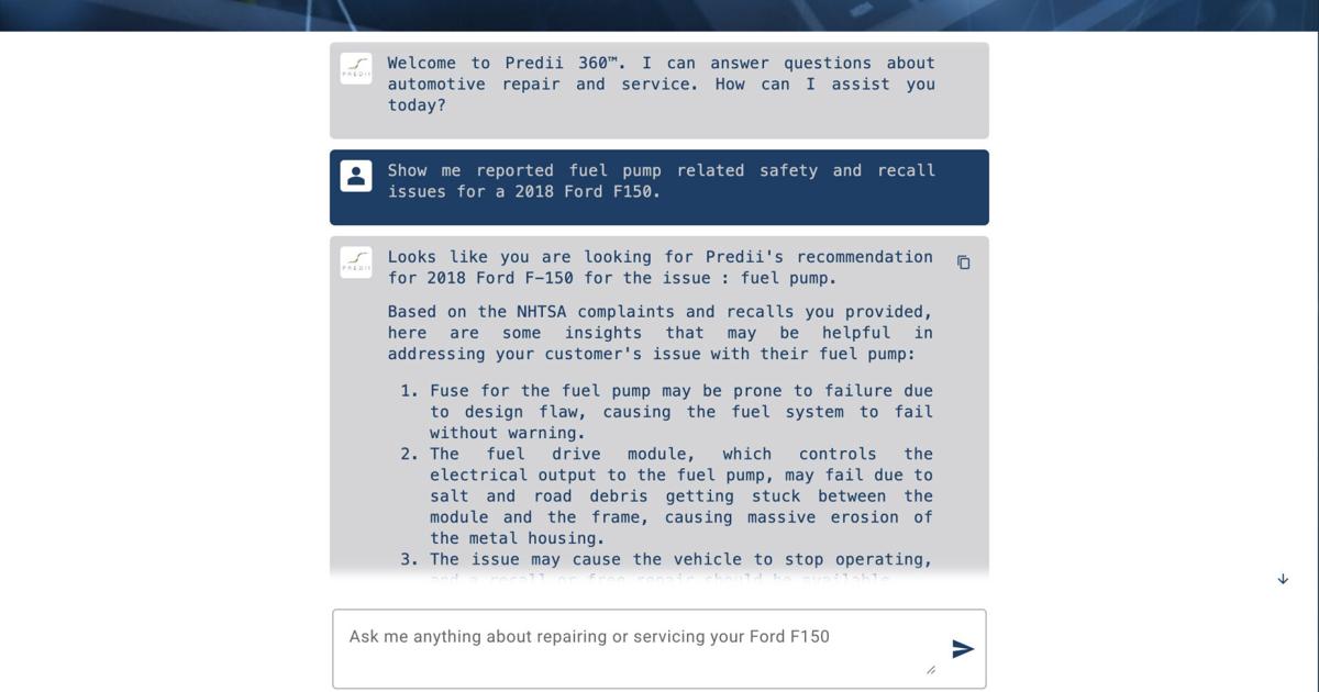 Predii Introduces Generative AI ‘Co-Pilot’ for Automotive Service and Repair Businesses