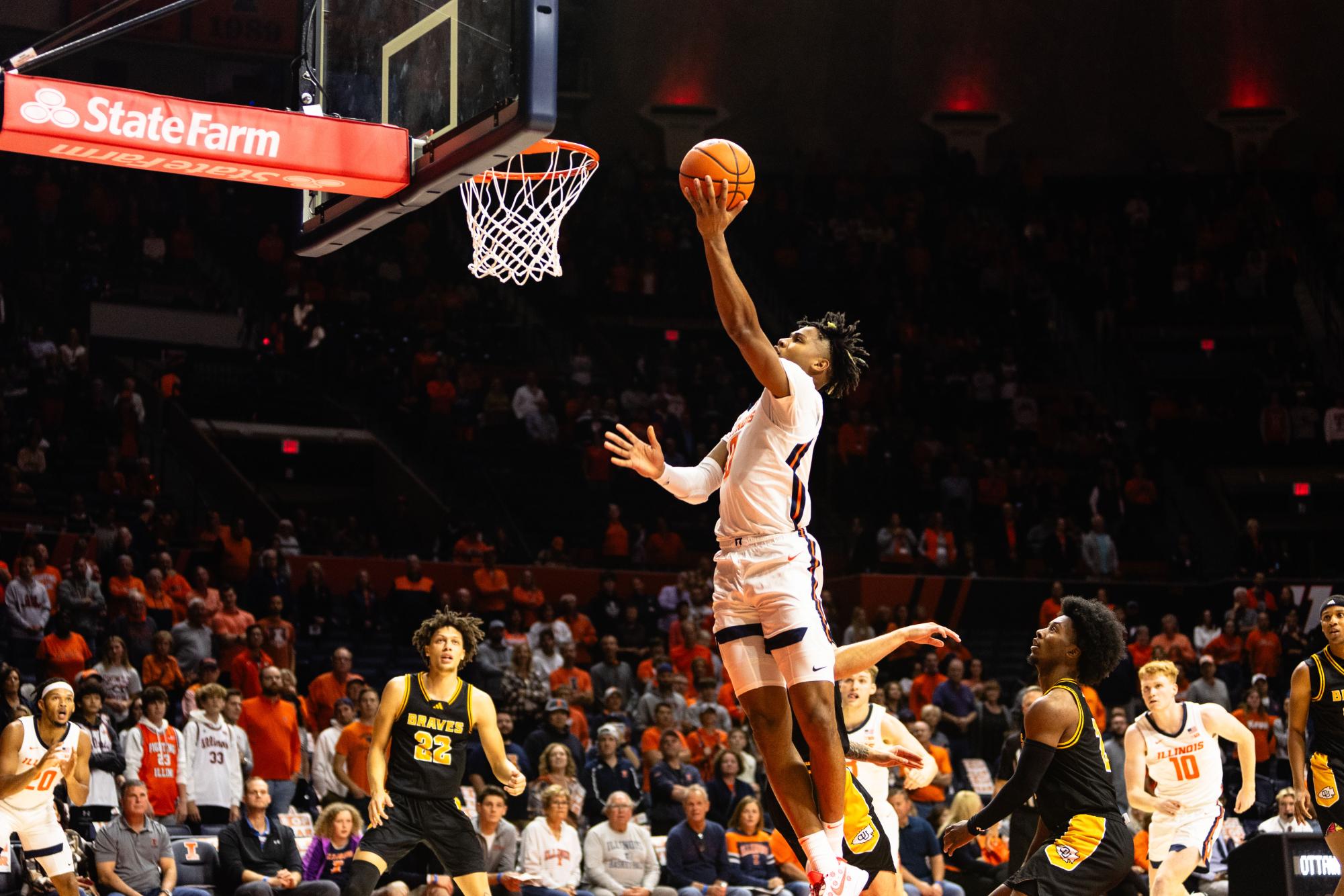 No. 25 Illinois menʼs basketball gets off to strong start with 116-65 win over Ottawa