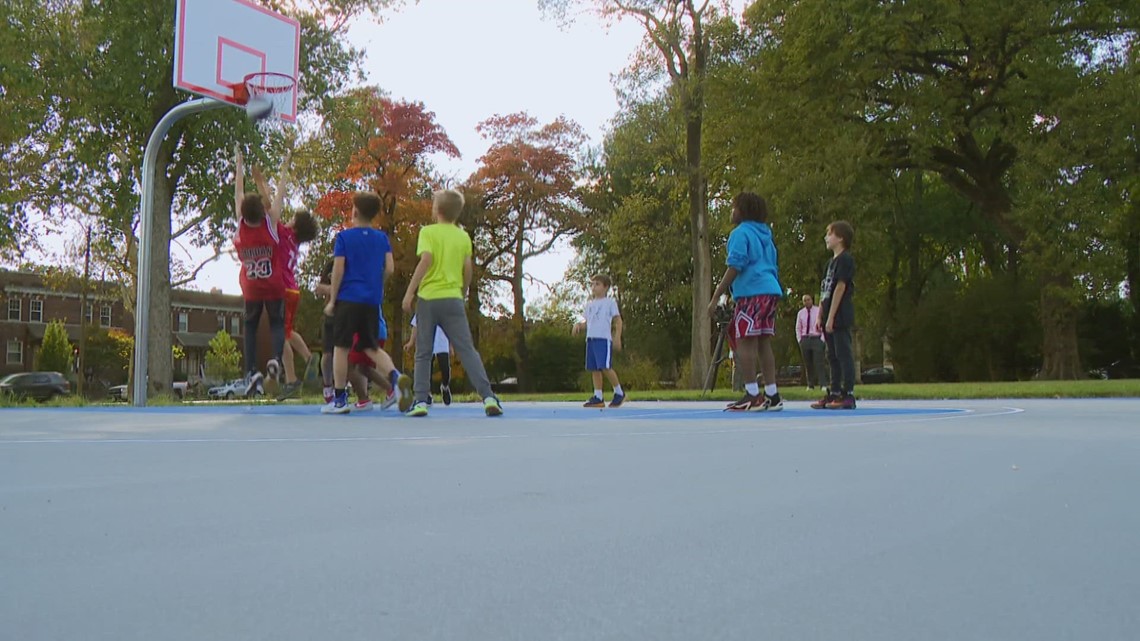 New basketball courts in Tower Grove Park score big among a huge crowd