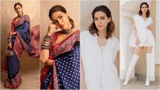 Kriti Sanon’s dazzling all-white look and Navratri-ready saree elegance showcase her fashion prowess. All pics inside