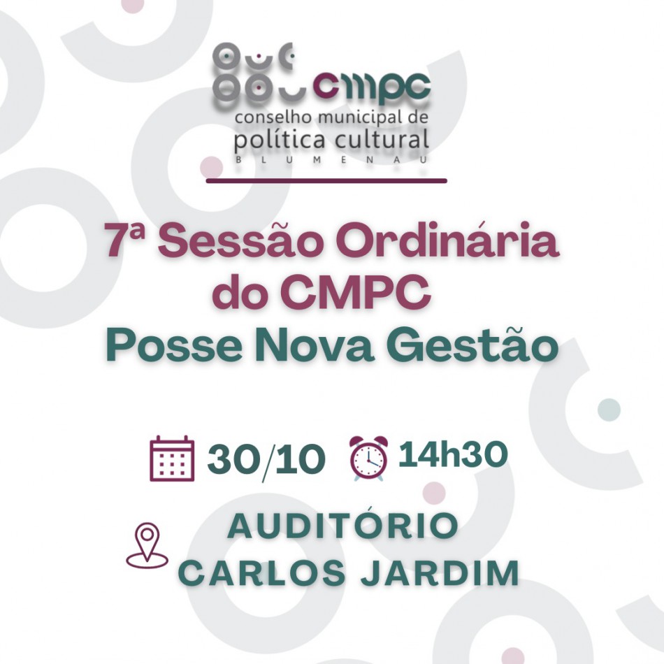 Conselheiros culturais tomam posse no dia 30 de outubro