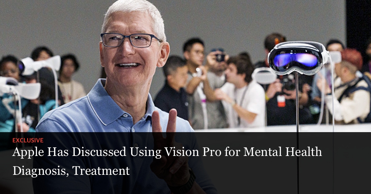 Apple Has Discussed Using Vision Pro for Mental Health Diagnosis, Treatment