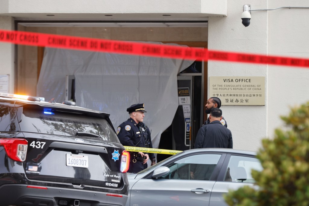 Man who crashed car into Chinese consulate in San Francisco was armed, police say