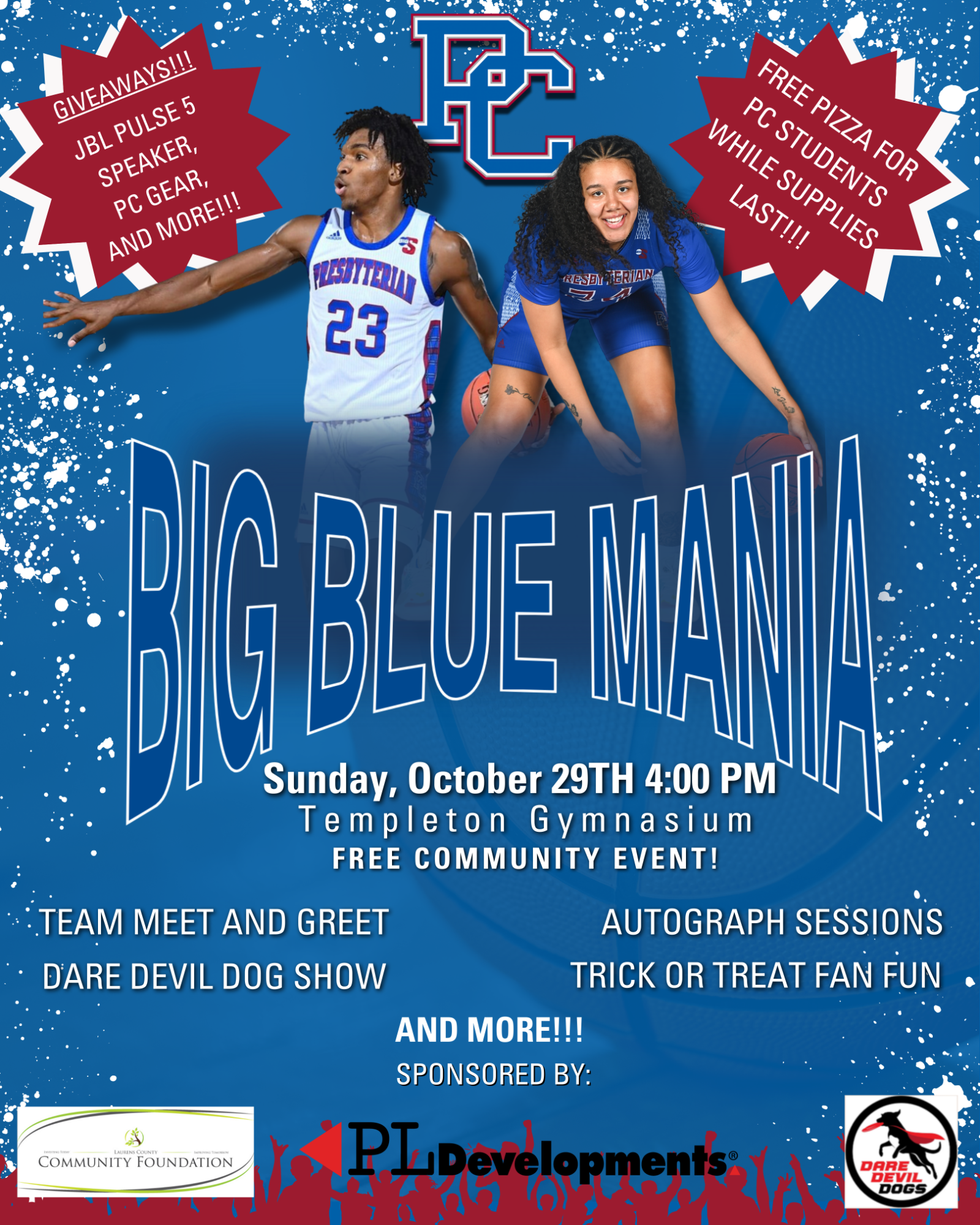 Presbyterian College’s Big Blue Mania: A Slam Dunk Basketball Fan Day