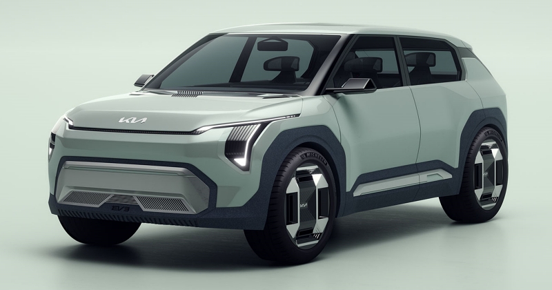 Kia EV3 Concept รถ SUV ขุมพลังไฟฟ้าล้วนสุดอเนกประสงค์ ฟังก์ชั่น V2L ชาร์จ e-BIKE เบาะหลังรถได้