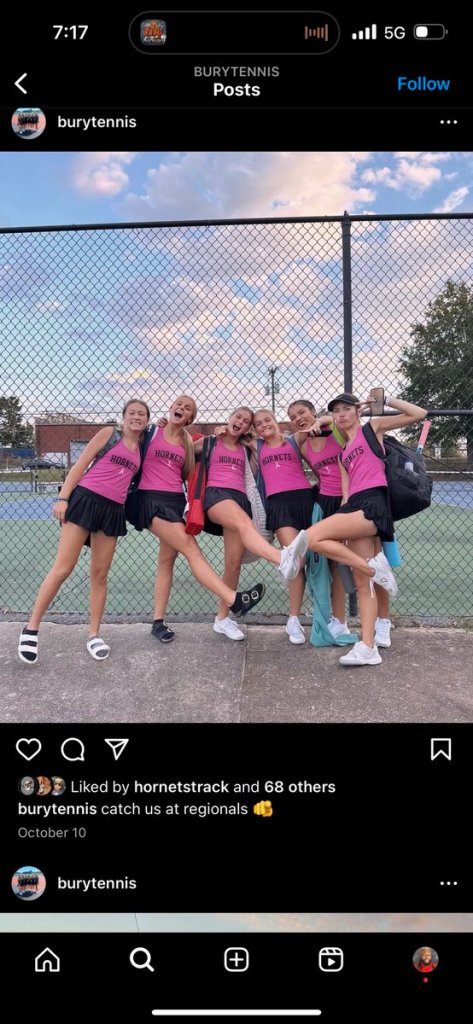 High school girls tennis: Hornets win on road again