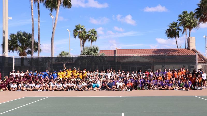 Women’s Tennis Welcomes 200 Kids To Tennis Clinic in Brownsville