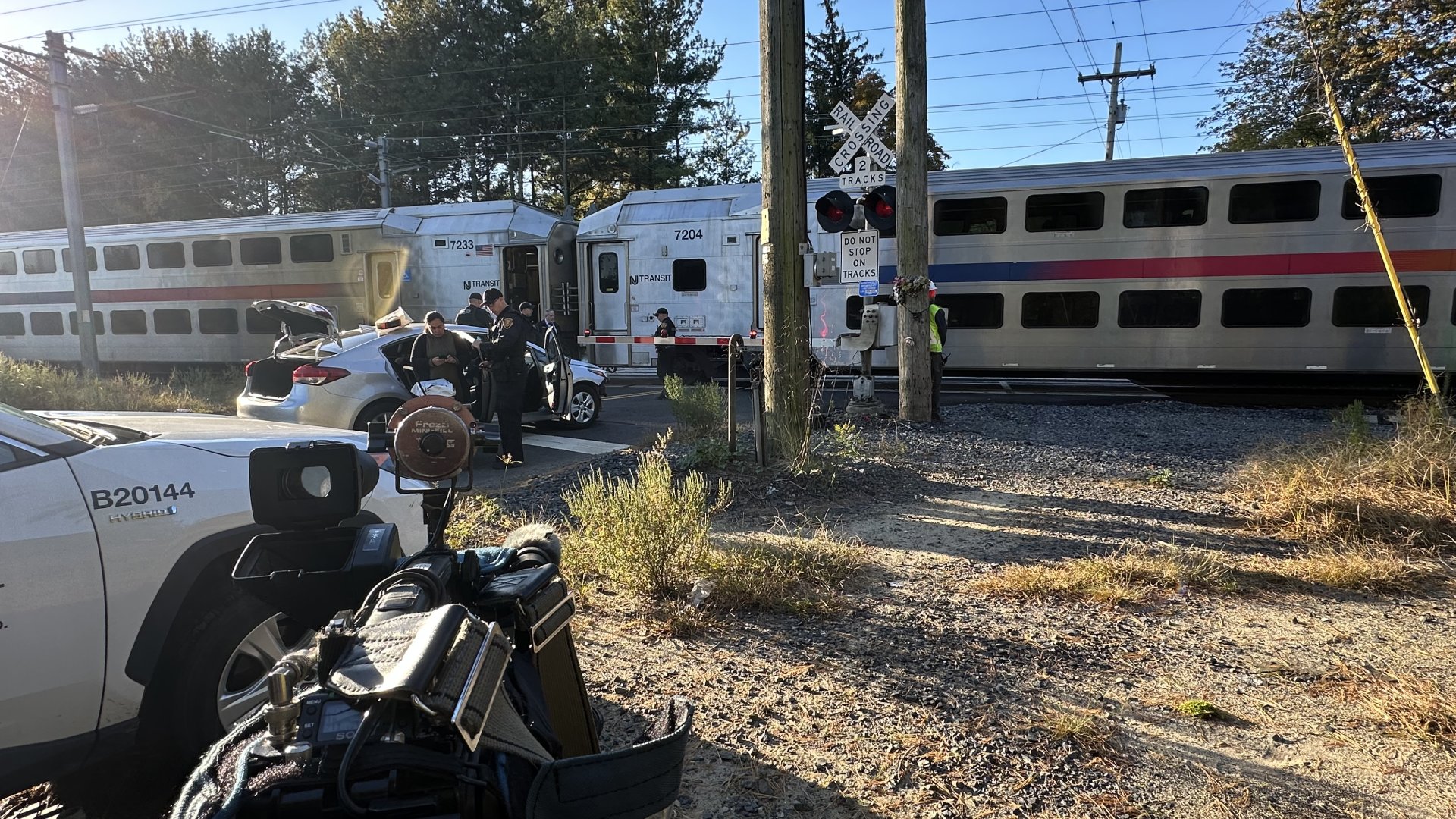 NJ Transit train ‘made contact’ with car while on the way to New York; no injuries