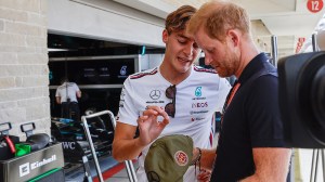 Prince Harry, Elon Musk, and Other Celebs Attend the U.S. Grand Prix in Texas