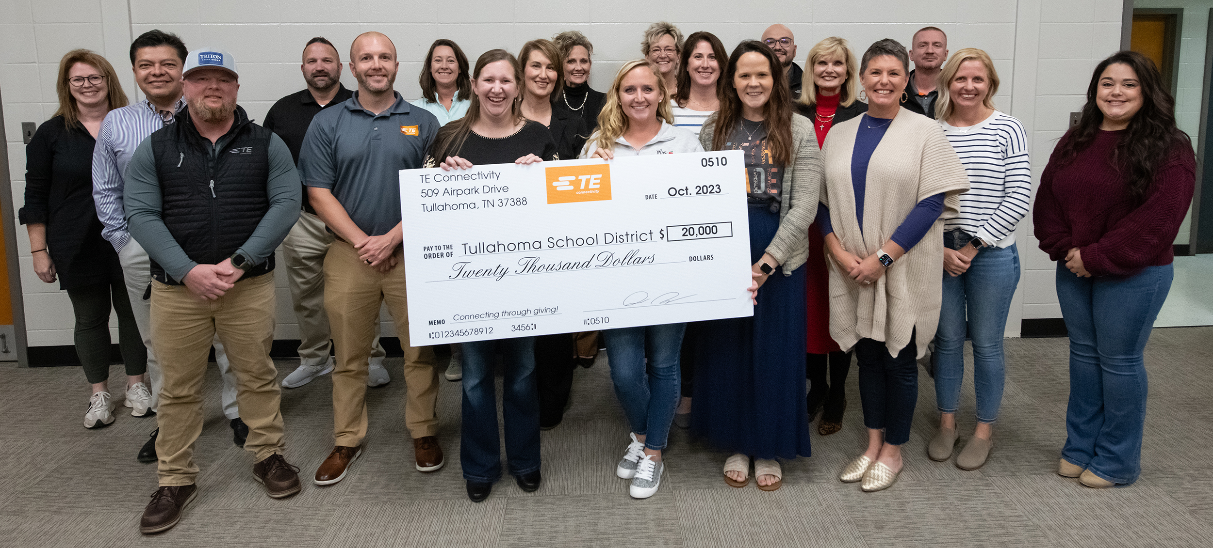 Tullahoma Schools Receive Grant for nearly $23,000 from TE Connectivity