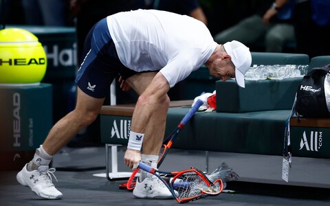 Andy Murray ‘no longer enjoying tennis’ as latest racket smash draws boos in Paris