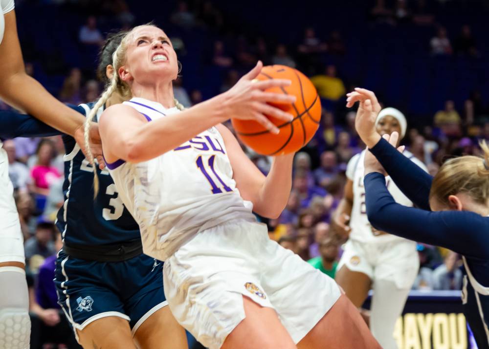 PHOTOS: LSU women’s basketball tips off 2023-24 season with 99-26 exhibition win over East Texas Baptist