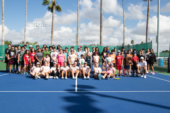 Women’s Tennis Joined By 70 Kids at Harlingen Youth Clinic