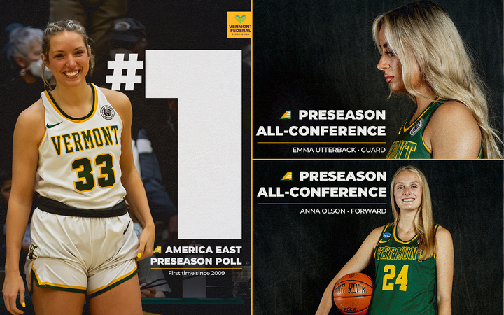 Women’s Basketball Selected as Preseason Favorite; Utterback and Olson Earn All-Conference – University of Vermont Athletics